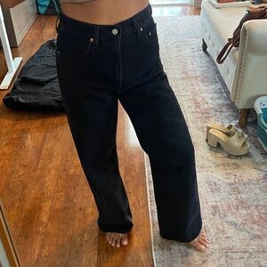 Levi’s Rib Cage Black Wide-Leg Jeans